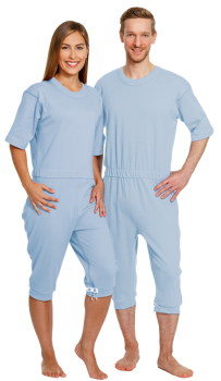 CareBasic Pflegeoverall, kurz, hellblau